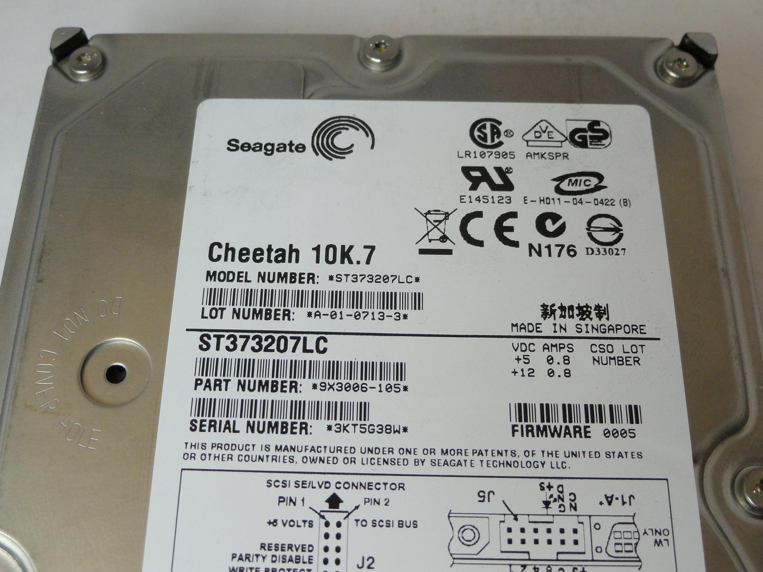 PR21991_9X3006-105_Seagate 73GB SCSI 80pin 15Krpm 3.5in HDD - Image3