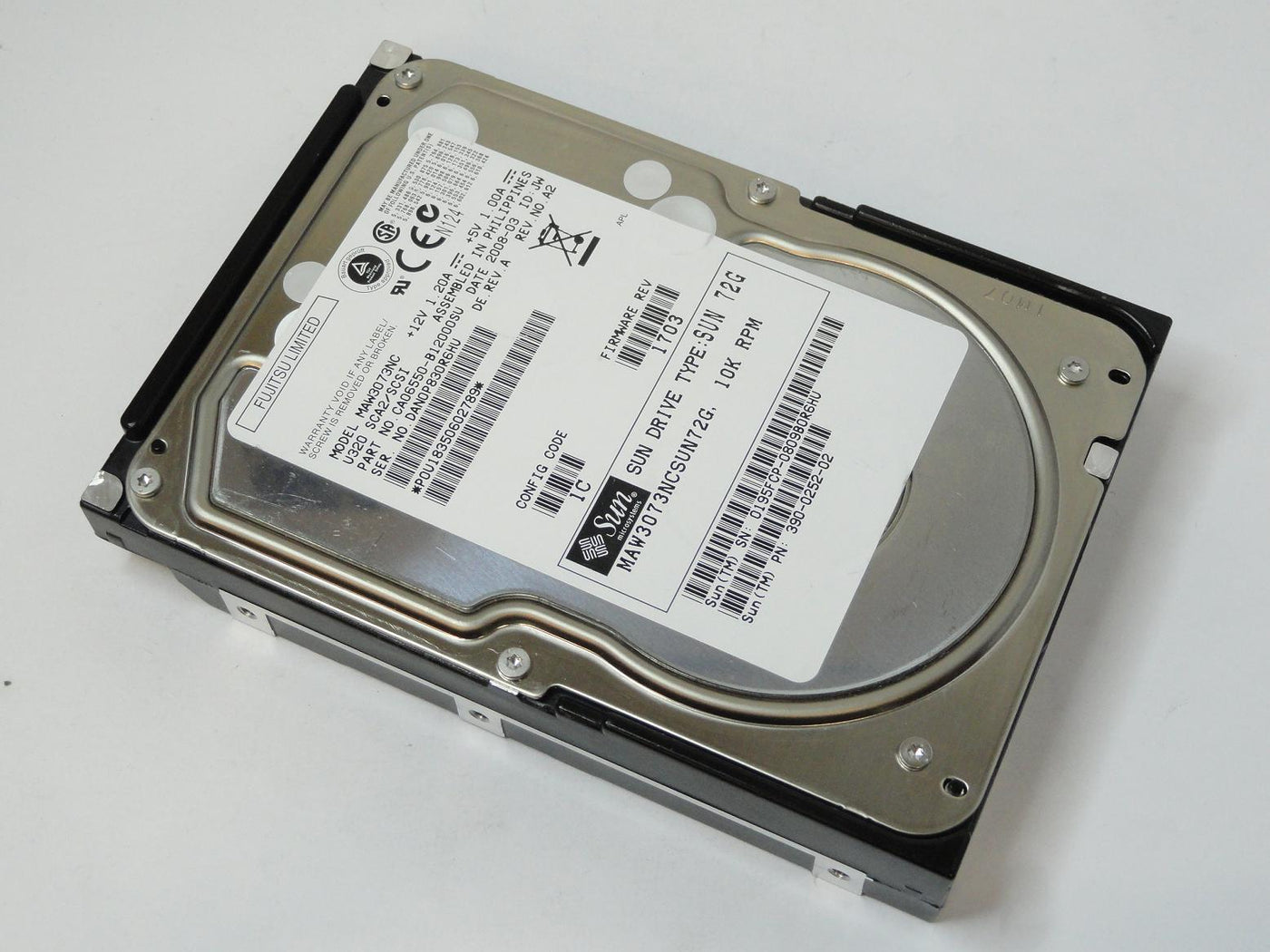 CA06550-B12000SU - Fujitsu Sun 73GB SCSI 80 Pin 10Krpm 3.5in HDD - Refurbished