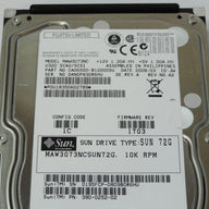 PR12208_CA06550-B12000SU_Fujitsu Sun 73GB SCSI 80 Pin 10Krpm 3.5in HDD - Image3