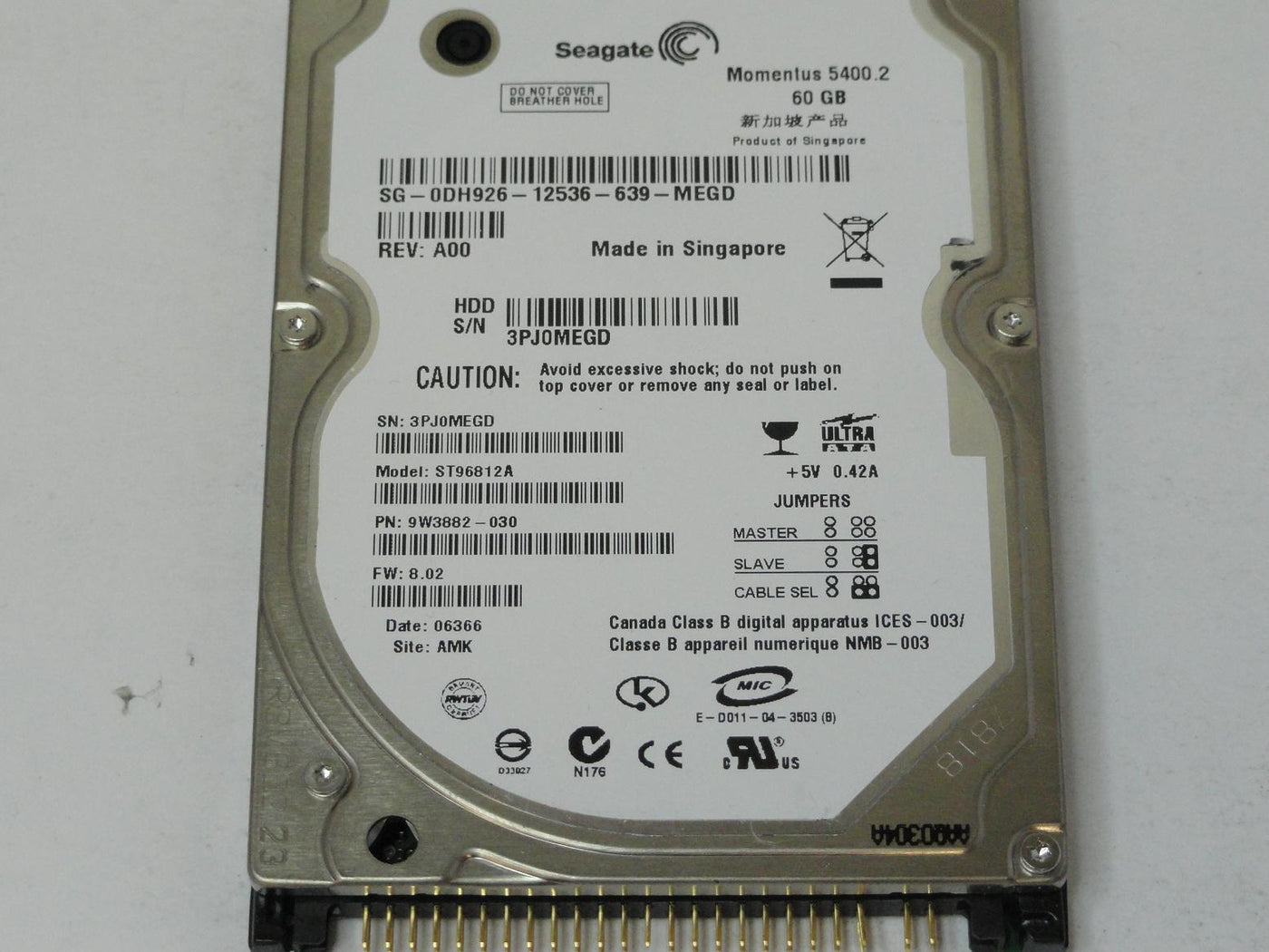PR12221_ST96812A_Seagate Dell 60GB IDE 5400rpm 2.5in HDD - Image3