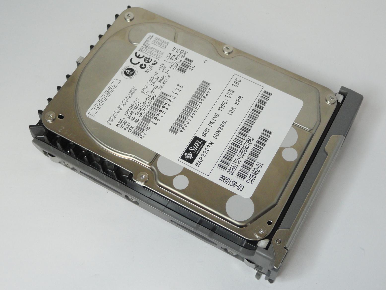 CA06200-B10700VG - Fujitsu Sun 36GB SCSI 80 Pin 10Krpm 3.5in HDD in Caddy - Refurbished