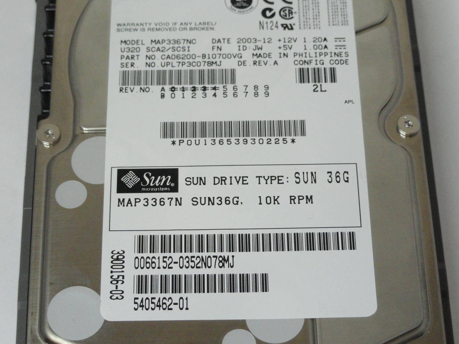 PR12539_CA06200-B10700VG_Fujitsu Sun 36GB SCSI 80 Pin 10Krpm 3.5in HDD - Image3