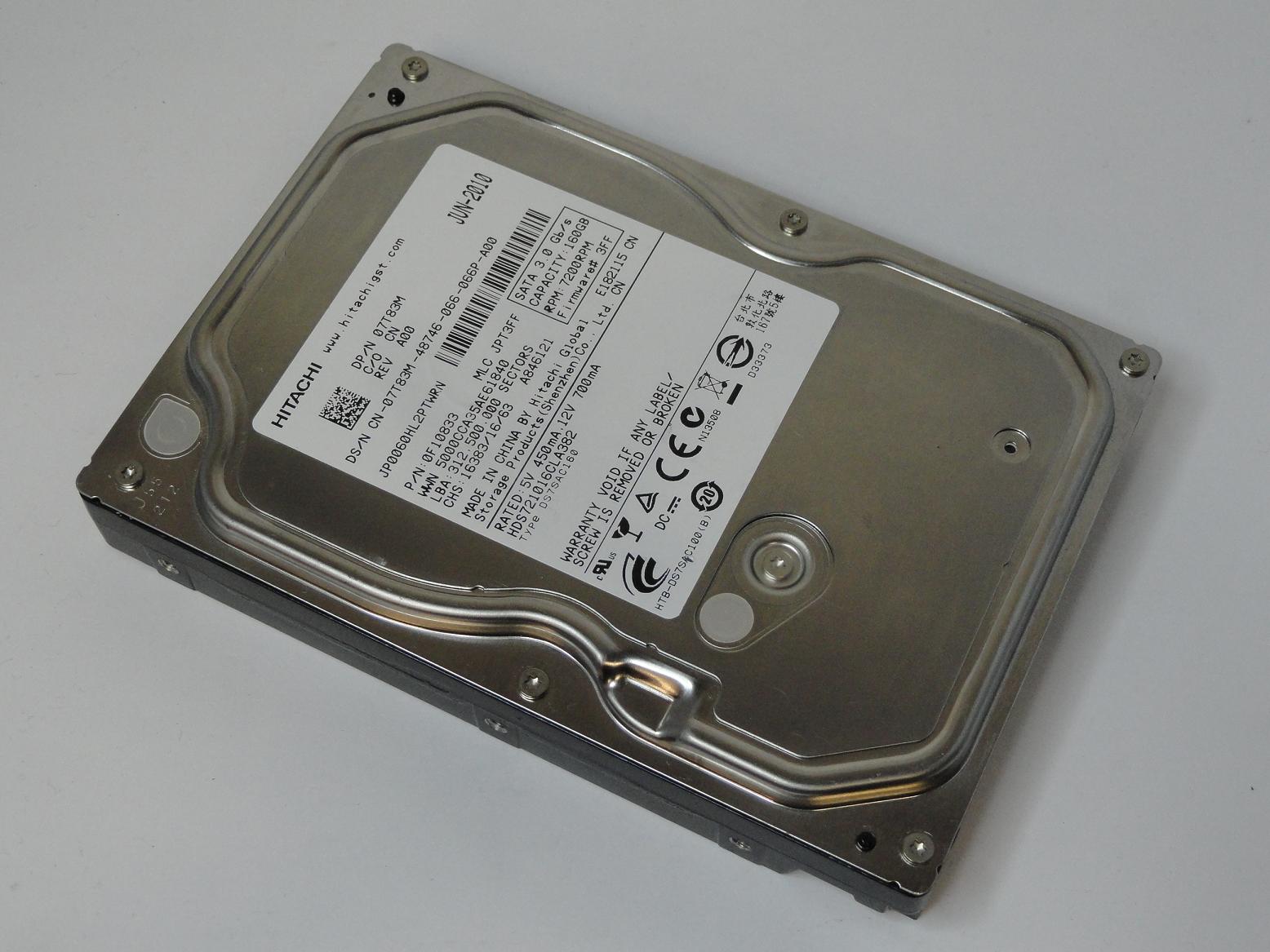 0F10833 - Hitachi Dell 160GB SATA 7200rpm 3.5in HDD - Refurbished