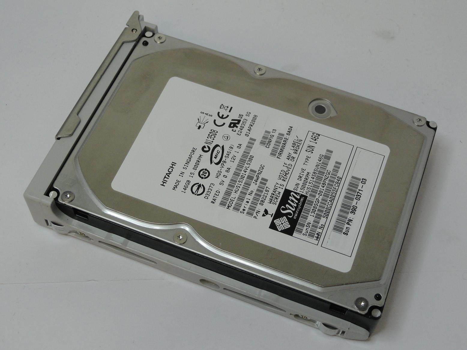 0B22187 - Sun Hitachi 146GB SAS 15Krpm 3.5in HDD with Caddy - Refurbished