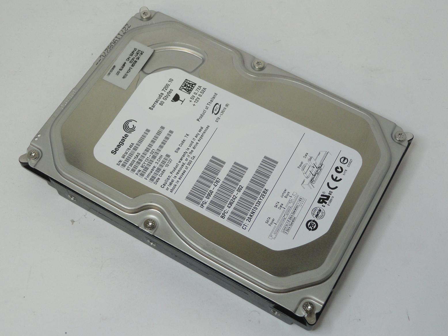 9CY131-021 - Seagate HP 80GB SATA 7200rpm 3.5in HDD - Refurbished