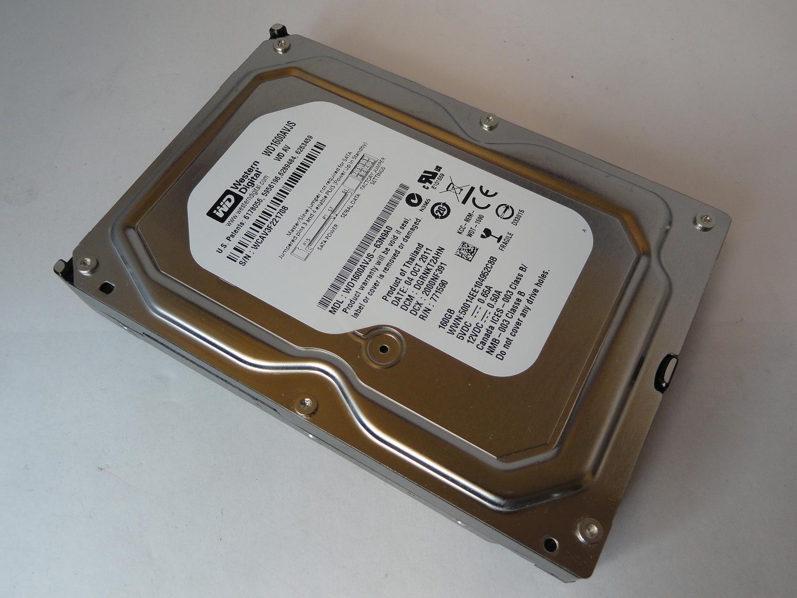 WD1600AVJS - Western Digital 160GB SATA 7200rpm 3.5in HDD - Refurbished