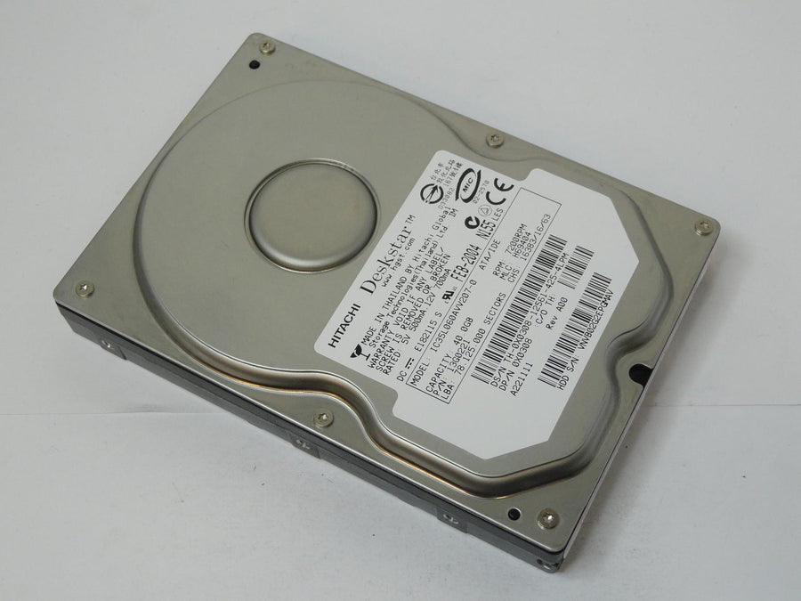13G0221 - Hitachi Dell 40GB IDE 7200rpm 3.5in Deskstar HDD - Refurbished