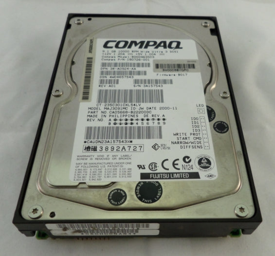 PR13027_CA05668-B23500SP_Fujitsu 9.1GB 10K 3.5" SCSI 80PIN Hard Drive - Image3