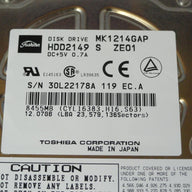 PR13033_HDD2149_Toshiba 12Gb IDE 4200rpm 2.5in Laptop HDD - Image3