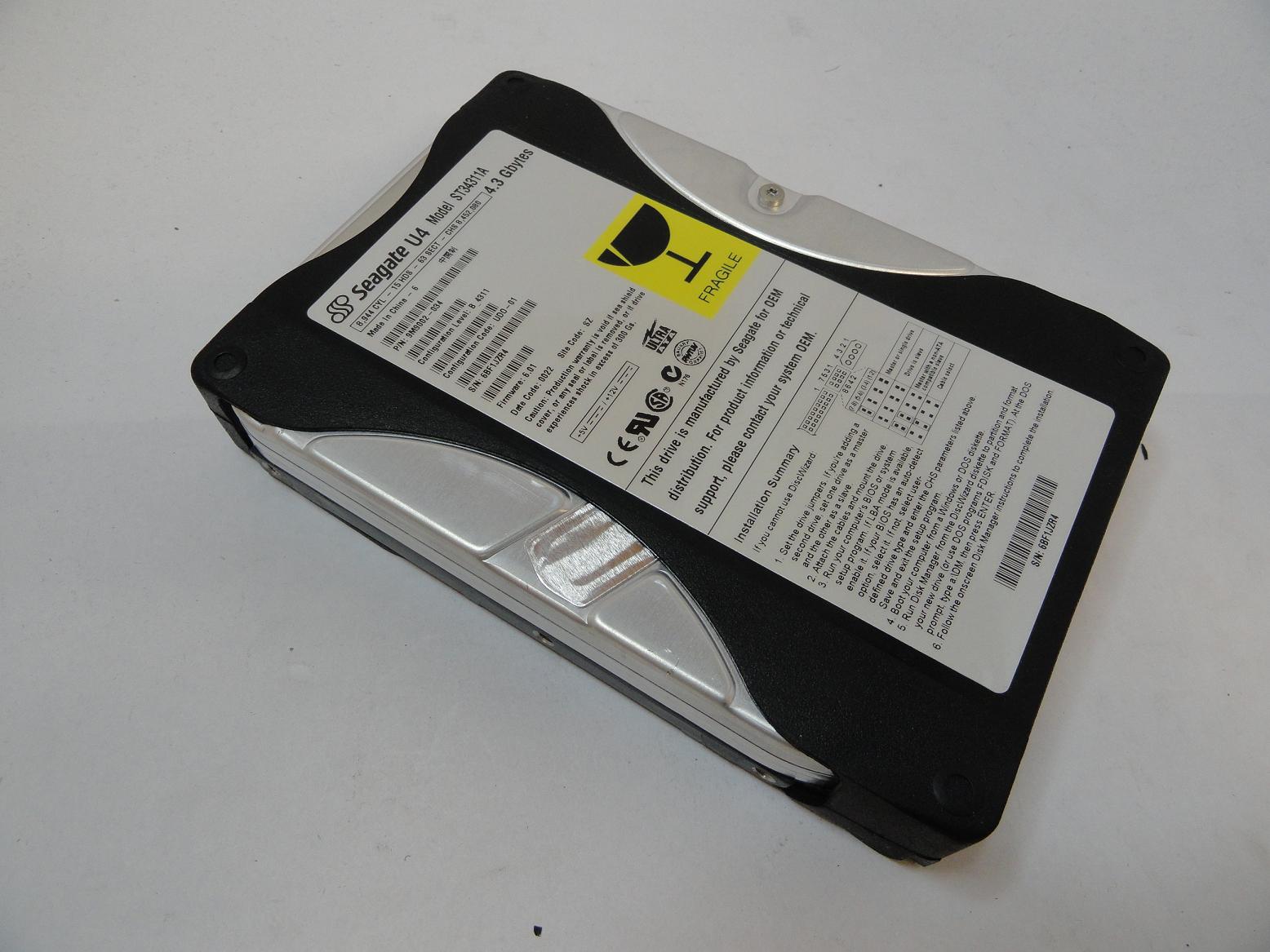 9M9002-034 - Seagate 4.3GB IDE 5400rpm 3.5in U Series 4 HDD - Refurbished