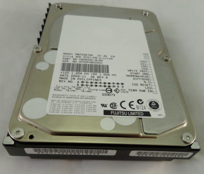 CA06200-B160 - Fujitsu 4.24GB 10K 68PIN SCSI 3.5" HDD - Refurbished