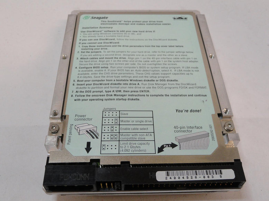 MC5490_9P3003-301_Seagate 20GB IDE 5400rpm HDD - Image2