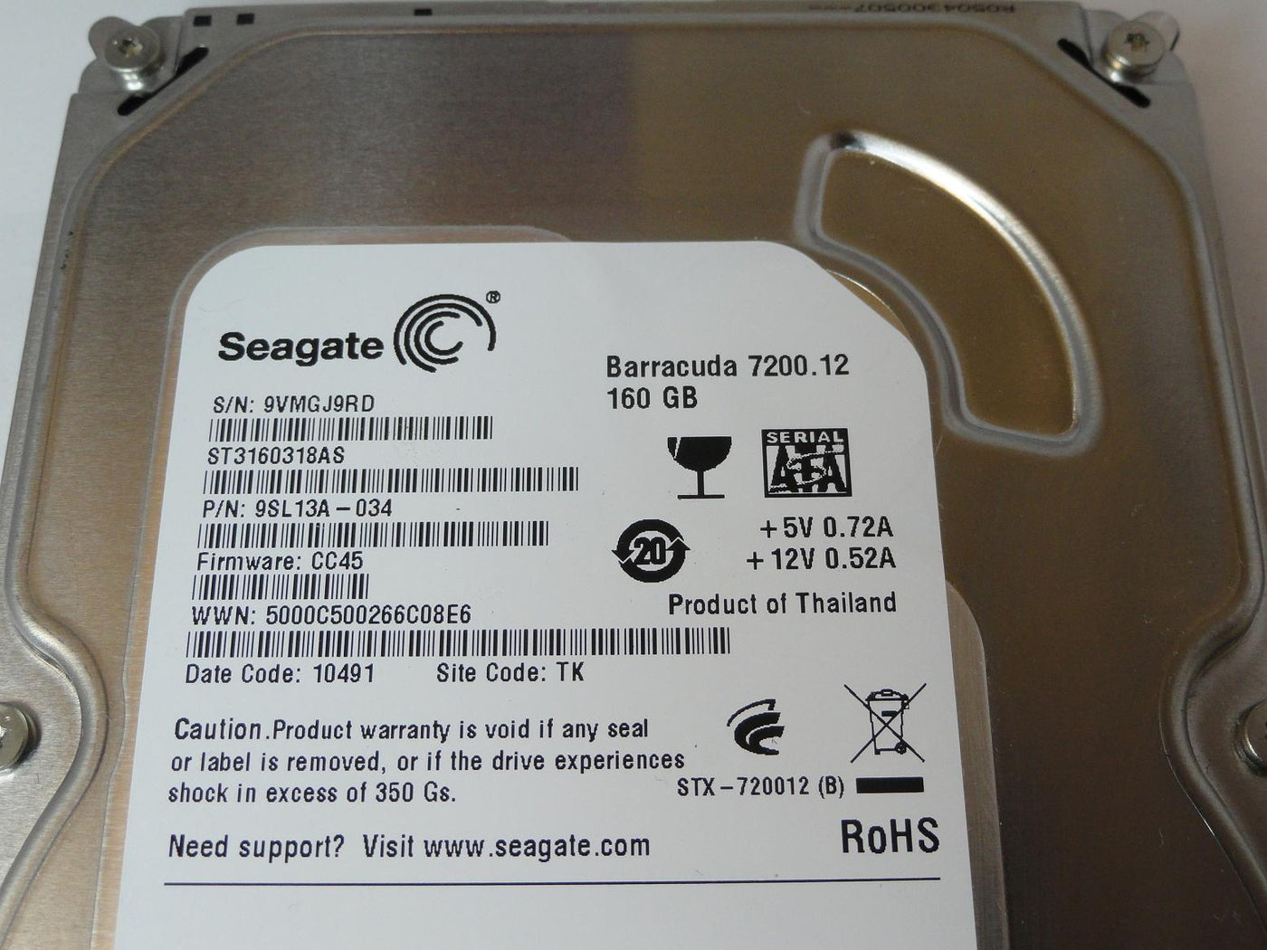 PR13272_9SL13A-034_Seagate Dell 160GB SATA 7200rpm 3.5in HDD - Image3