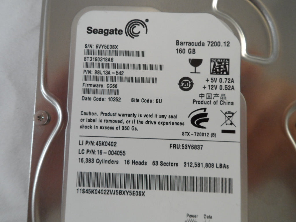 PR13270_9CY112-510_Seagate 160Gb SATA 3.5" 7200rpm HDD - Image2
