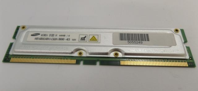 MR16R0824BN1-CK81N - Samsung 64MB 184p PC800-45 4d nonECC RDRAM RIMM, - Refurbished