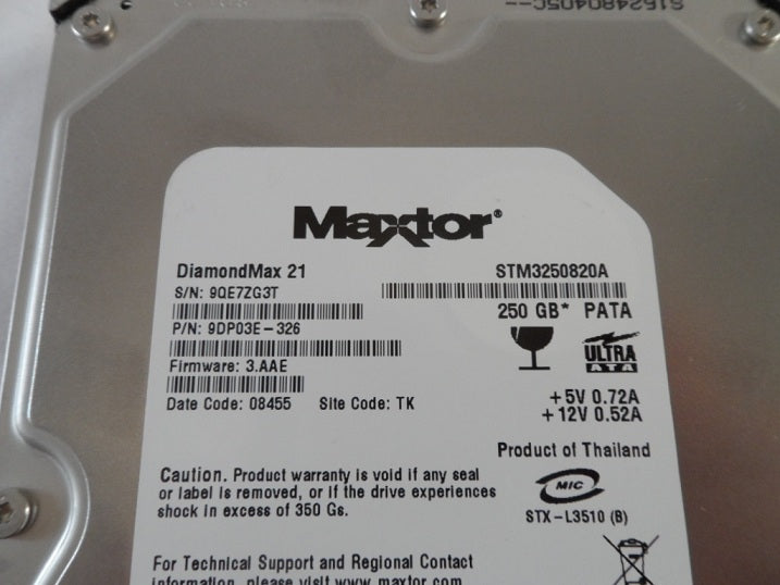 PR13405_9DP03E-326_Maxtor 250GB IDE 7200rpm 3.5in HDD - Image4