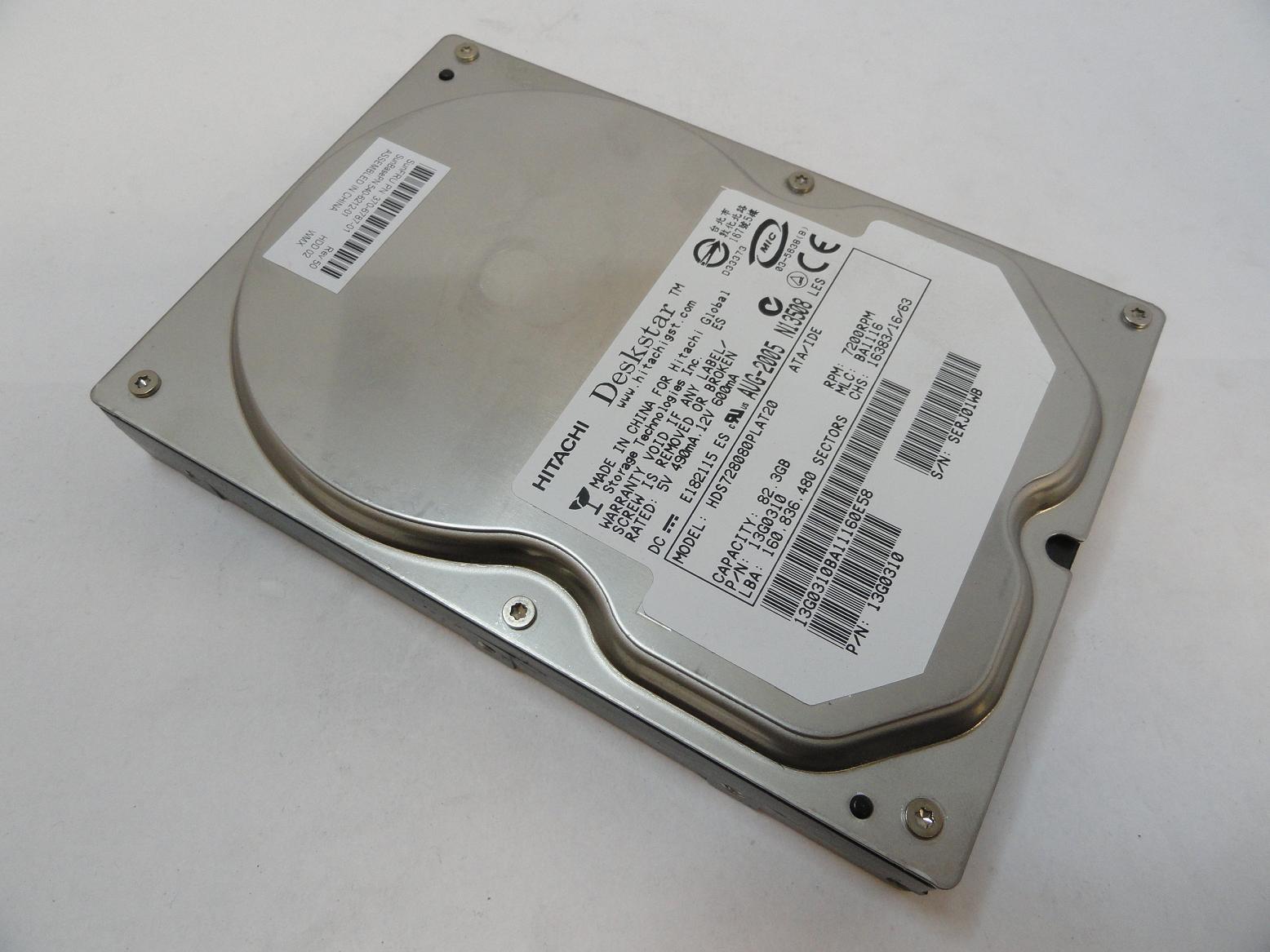 13G0310 - Hitachi SUN 82.3GB IDE 7200rpm 3.5in HDD - Refurbished