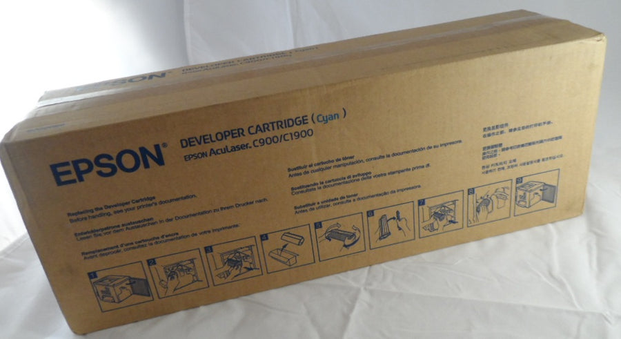C13S050099 - Epson Cyan Toner Cartridge for use with AcuLaser C900/C1900 - NEW