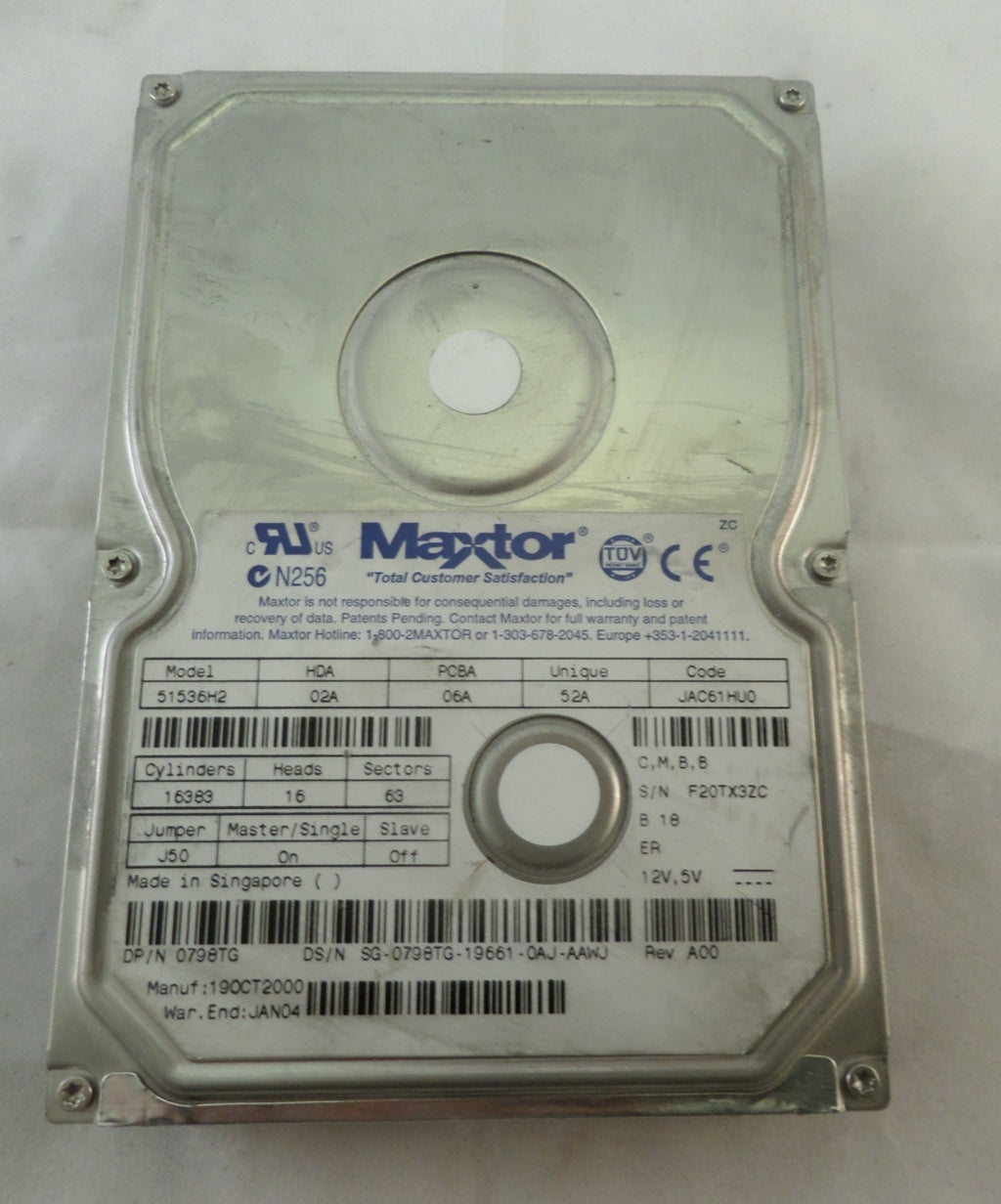 MC1642_51536H2_Dell Maxtor 15Gb IDE 7200rpm 3.5in HDD - Image4