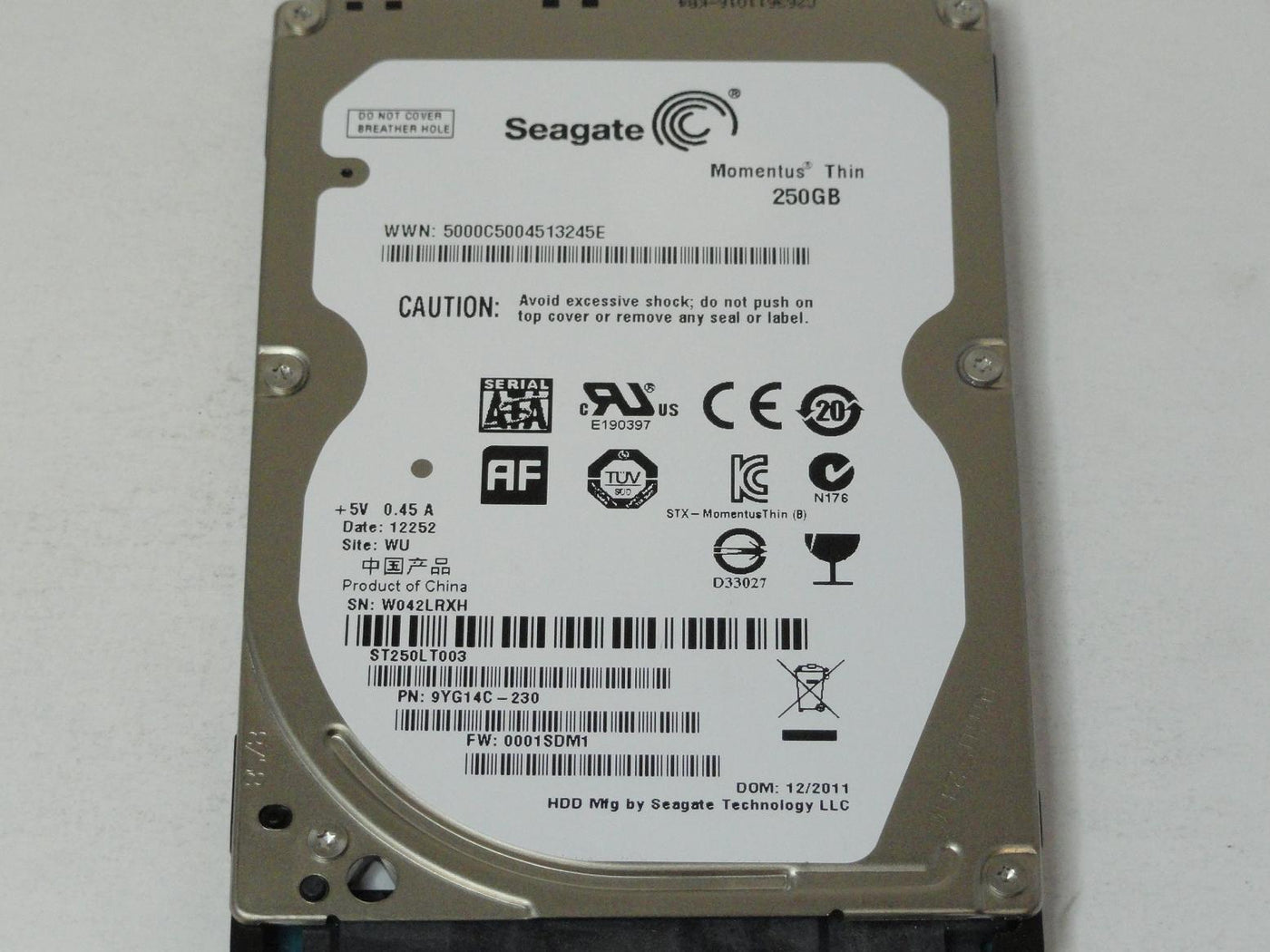 PR18060_9YG14C-230_Seagate 250GB SATA 5400rpm 2.5in HDD - Image3