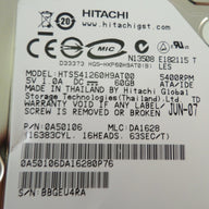 PR14901_0A50106_Hitachi 60Gb IDE 5400rpm 2.5in Laptop HDD - Image2