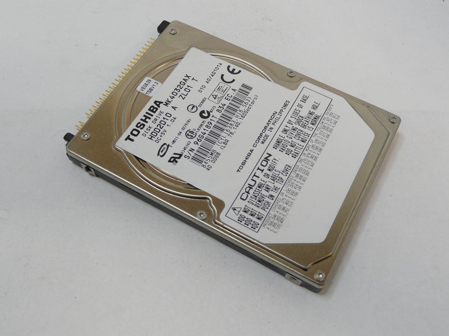 HDD2D10 - Toshiba HP 40Gb IDE 5400rpm 2.5in HDD - Refurbished