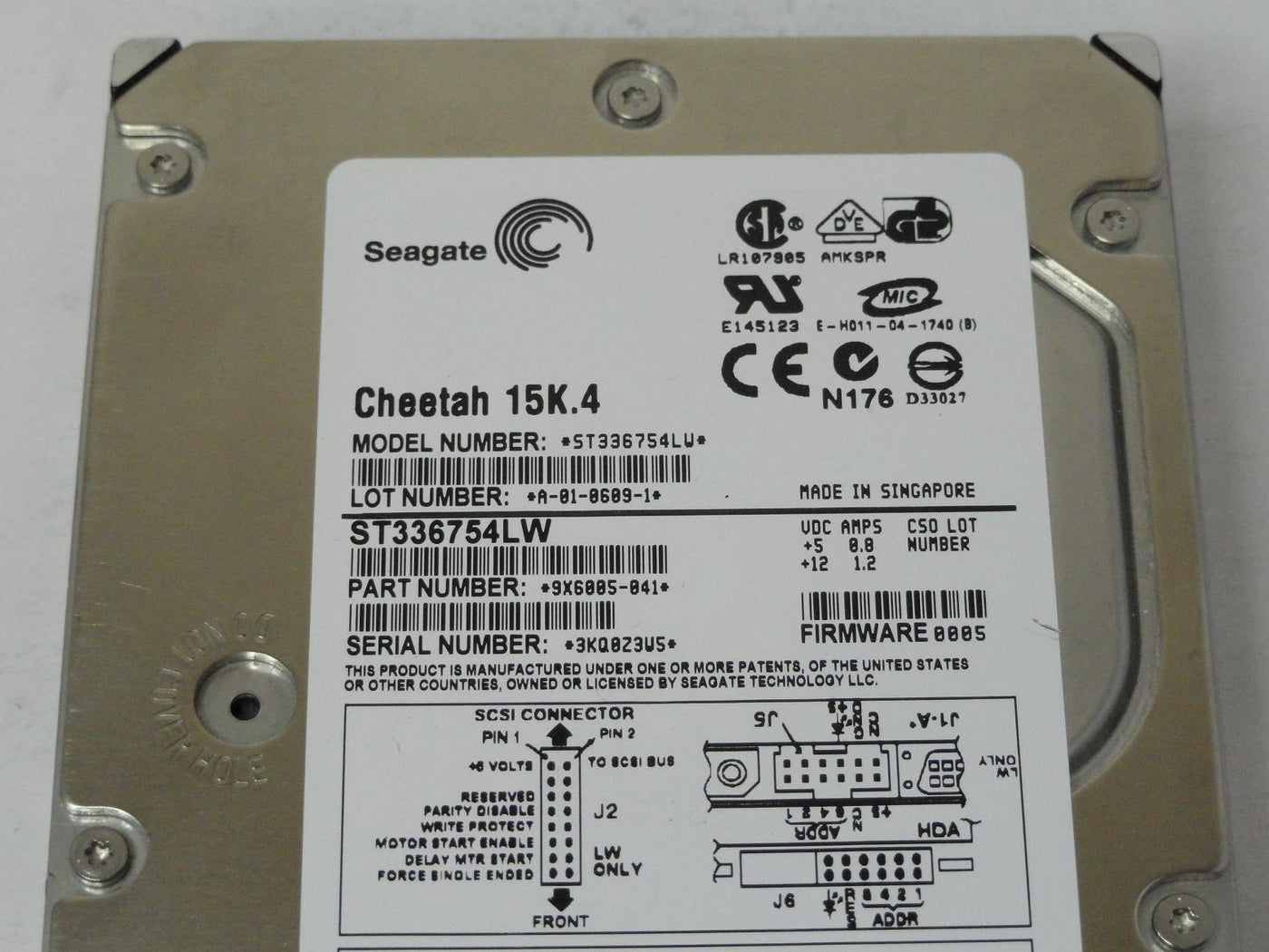 PR18916_9X6005-041_Seagate 36GB SCSI 68 Pin 15Krpm 3.5in HDD - Image3