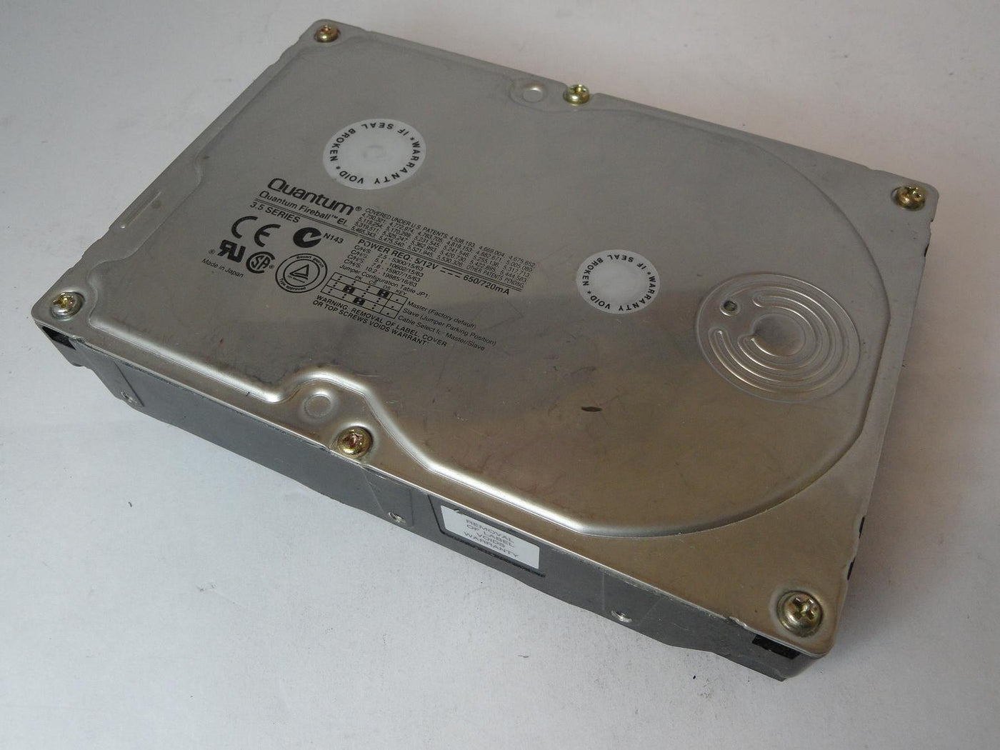 EL51A013 - Quantum 5.1Gb IDE 5400rpm 3.5in HDD - USED