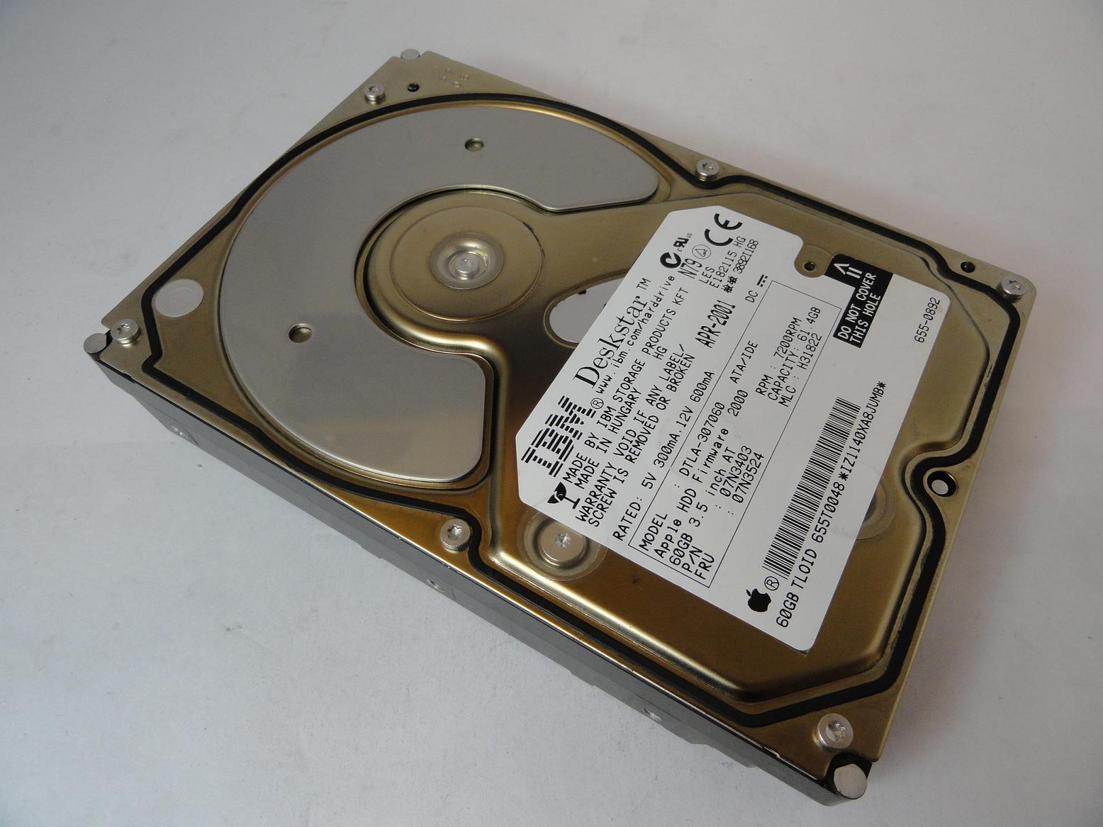 07N3403 - IBM Apple 61.4Gb IDE 7200rpm 3.5in HDD - USED