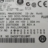 CA06550-B400 - Fujitsu 300Gb SCSI 80 Pin Ultra 320 10Krpm 3.5in HDD - Refurbished