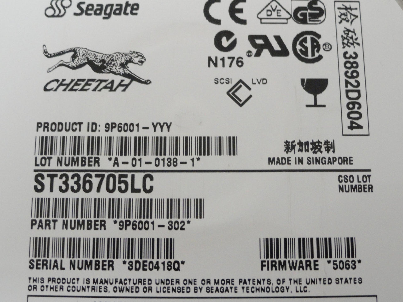 PR22777_9P6001-302_Seagate 36Gb SCSI 80 Pin 10Krpm 3.5in HDD - Image2