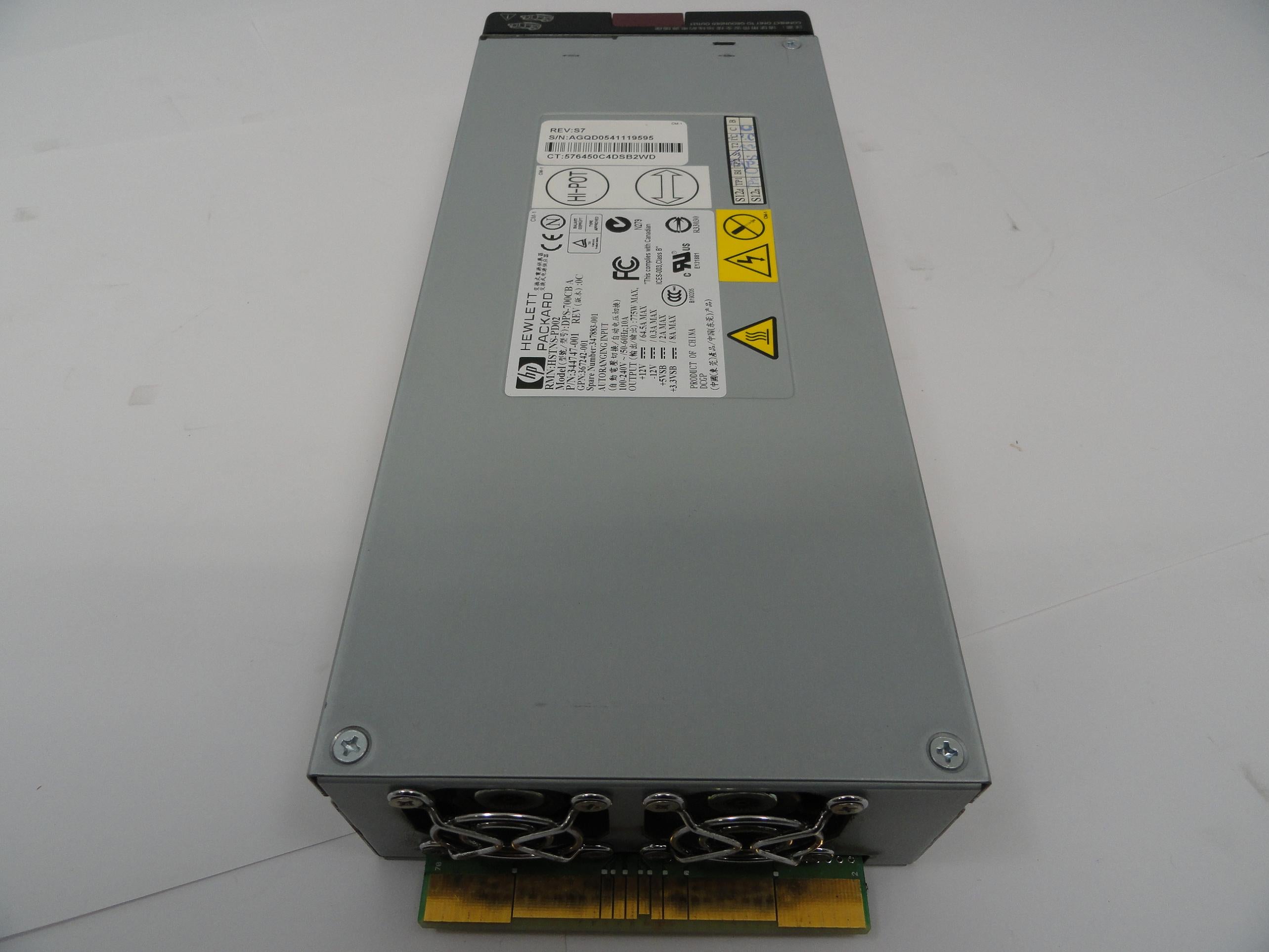 344747-001 - HP DPS-700CB 344747-001 ProLiant ML370 775 Watts Max Power Supply - Refurbished