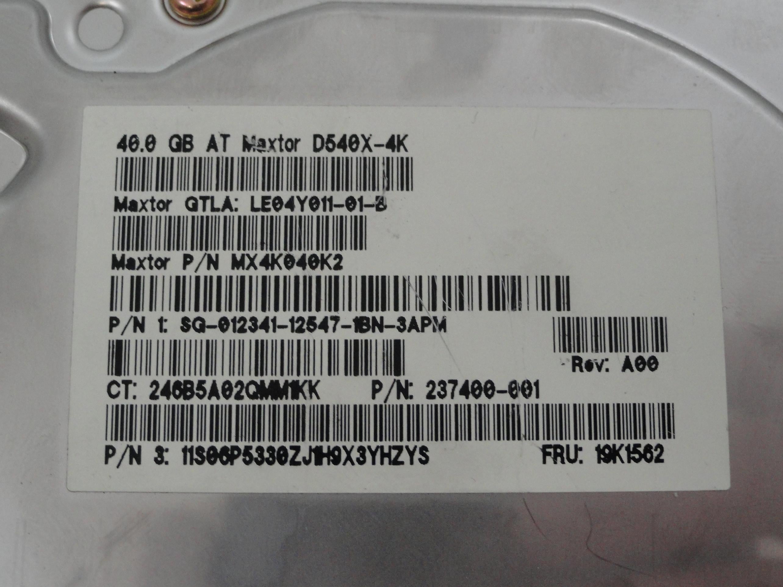 LE04Y011 - Maxtor IBM HP 40Gb IDE 5400rpm 3.5in HDD - Refurbished