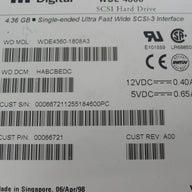WDE4360-1808A3 - Western Digital 4.3Gb SCSI 80 Pin 7200rpm 3.5in HDD - Refurbished