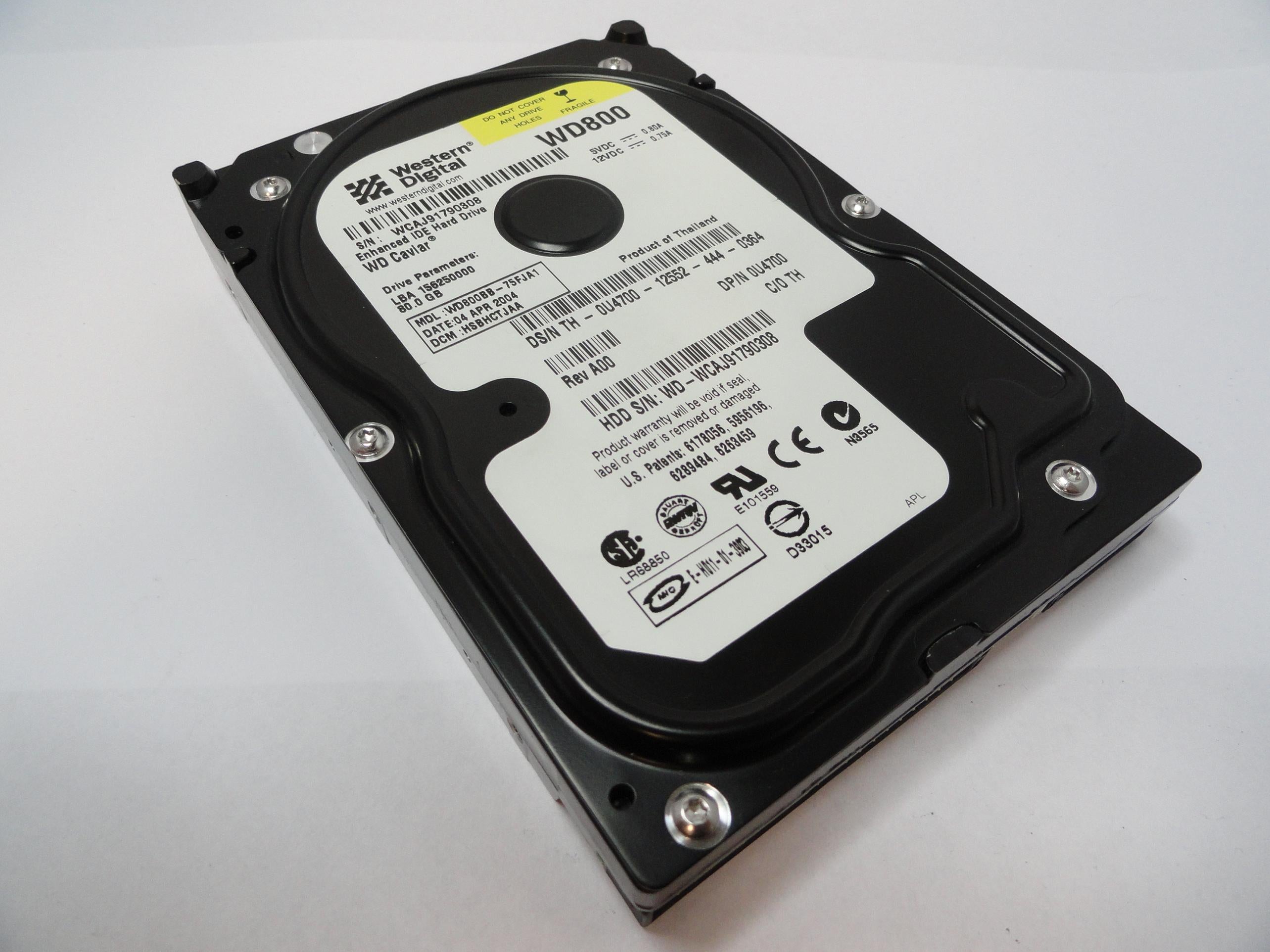 WD800BB-75FJA1 - Western Digital Dell 80Gb IDE 7200 3.5in HDD - Refurbished