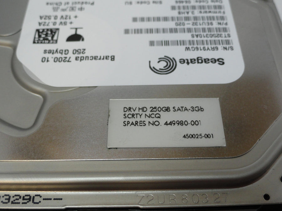 PR20118_9EU132-020_Seagate HP 250Gb SATA 7200rpm 3.5in HDD - Image2