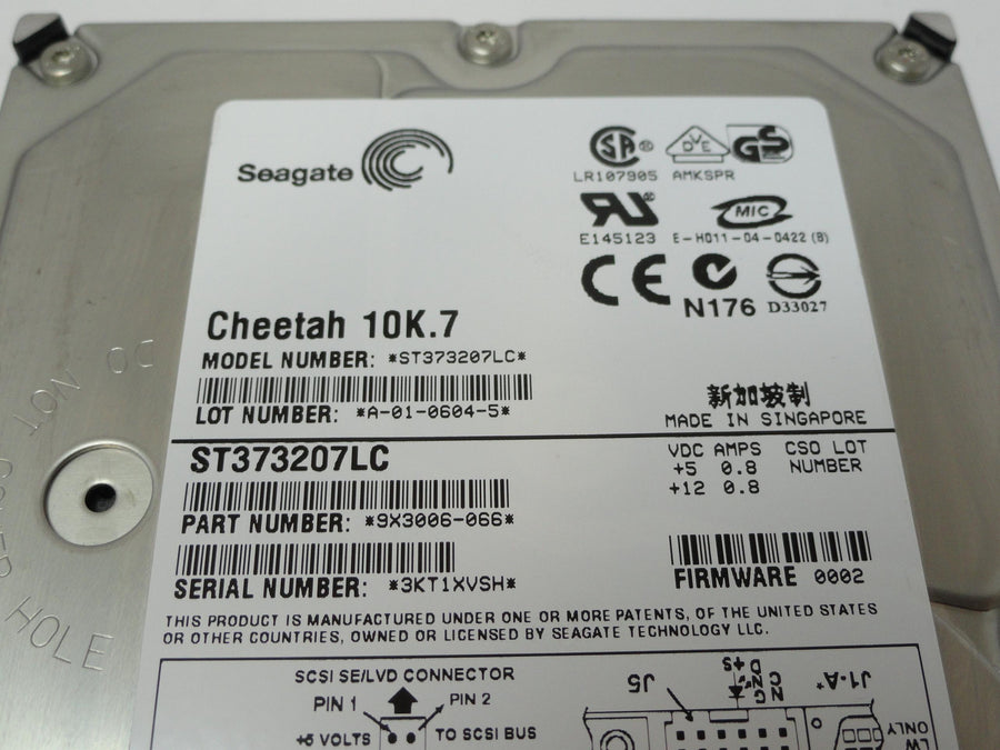 9X3006-066 - Seagate 73GB SCSI 80 Pin 10Krpm 3.5in Cheetah 10K.7 HDD - Refurbished
