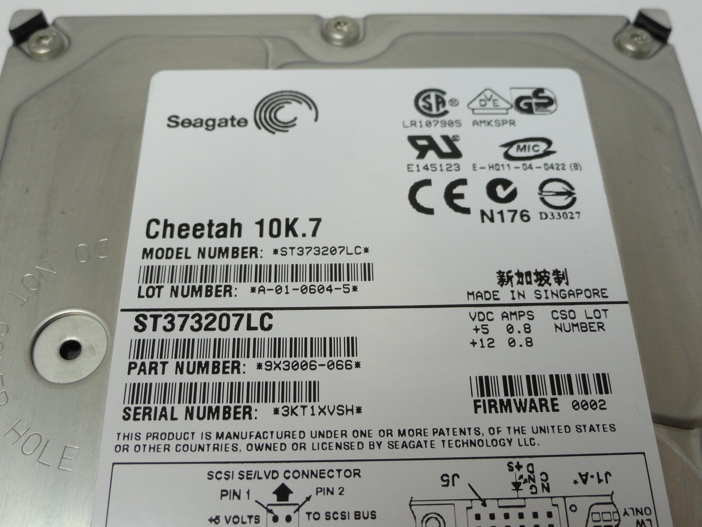 9X3006-066 - Seagate 73GB SCSI 80 Pin 10Krpm 3.5in Cheetah 10K.7 HDD - Refurbished