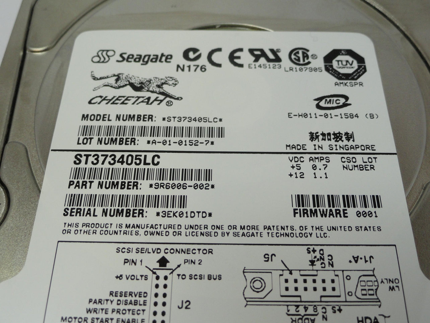 PR18801_9R6006-002_Seagate 73GB SCSI 80 Pin 10Krpm 3.5in HDD - Image2