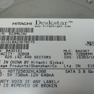 0A32161 - Hitachi 320Gb SATA 7200rpm 3.5in HDD - Refurbished