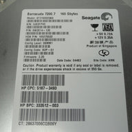 9W2814-130 - Seagate HP Barracuda 160Gb SATA 7200rpm 3.5in Hard Disk Drive - Refurbished