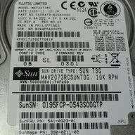 CA06473-B26400SU - Fujitsu Sun 73GB SAS 10Krpm 2.5in HDD in Caddy - Refurbished