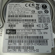 CA06731-B12000SU - Fujitsu Sun 72GB SAS 10Krpm 2.5in HDD - Refurbished