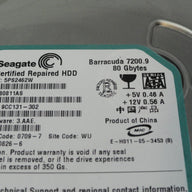 9CC131-302 - Seagate 80GB SATA 7200rpm 3.5in Certified Repaired Barracuda 7200.9 HDD - Refurbished
