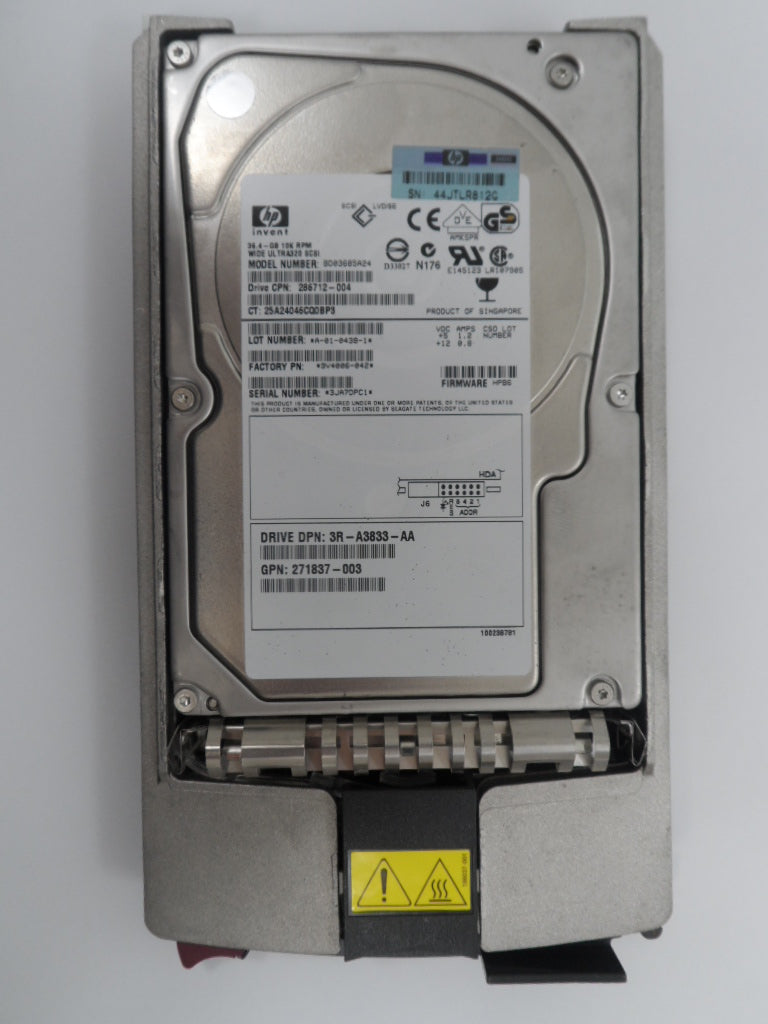 PR21286_9V4006-042_Seagate HP 36.4GB SCSI 80 Pin 10Krpm 3.5in HDD - Image3