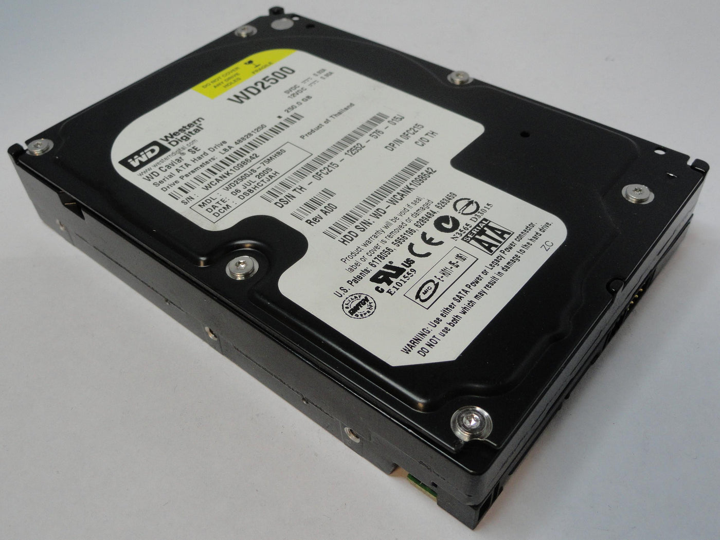 PR20857_WD2500JS-75MHB0_Western Digital Dell 250Gb SATA 7200rpm 3.5in HDD - Image3