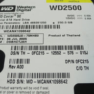 PR20857_WD2500JS-75MHB0_Western Digital Dell 250Gb SATA 7200rpm 3.5in HDD - Image2