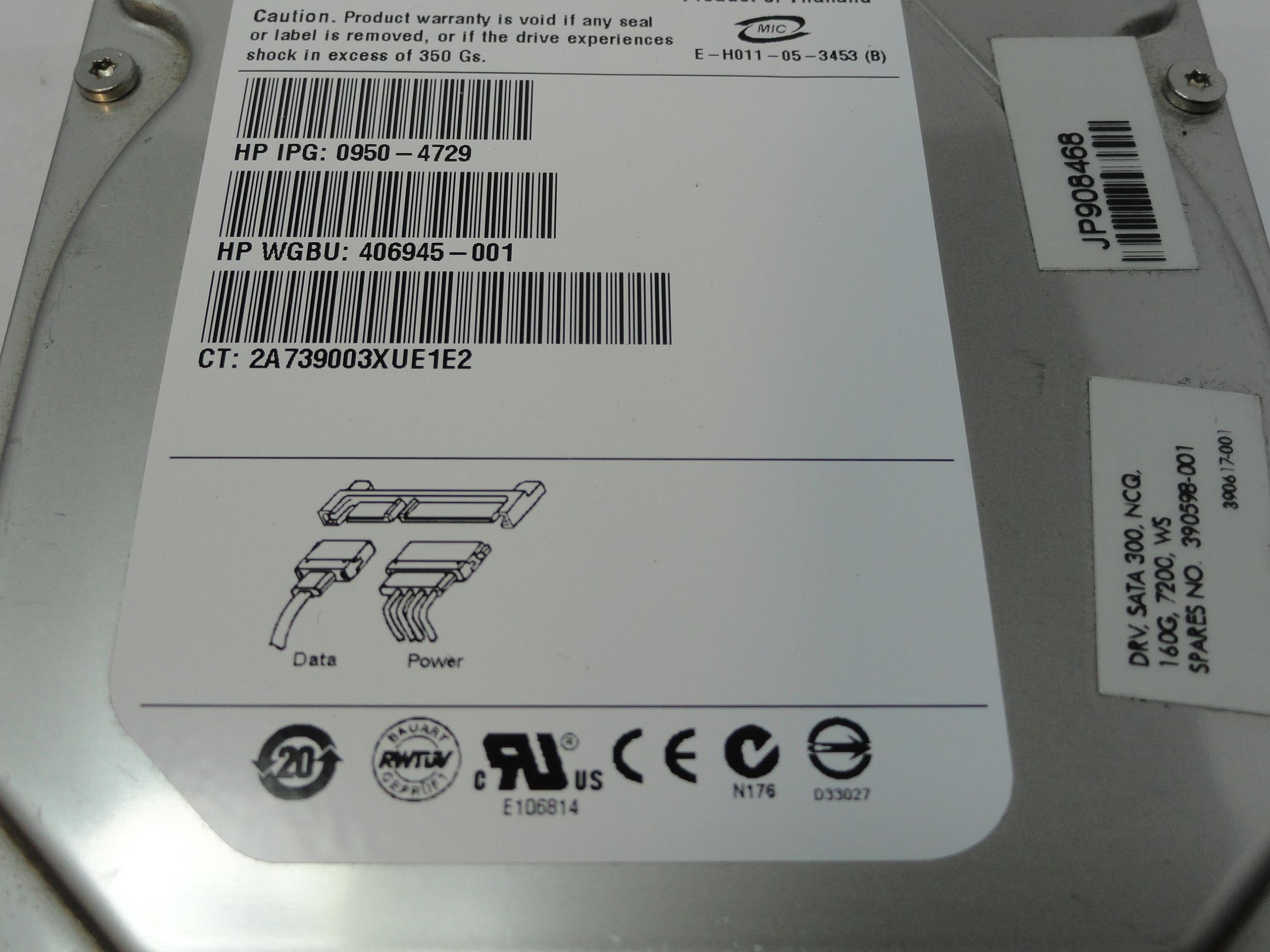 PR20749_9BD132-621_Seagate HP 160Gb SATA 7200rpm 3.5in HDD - Image2