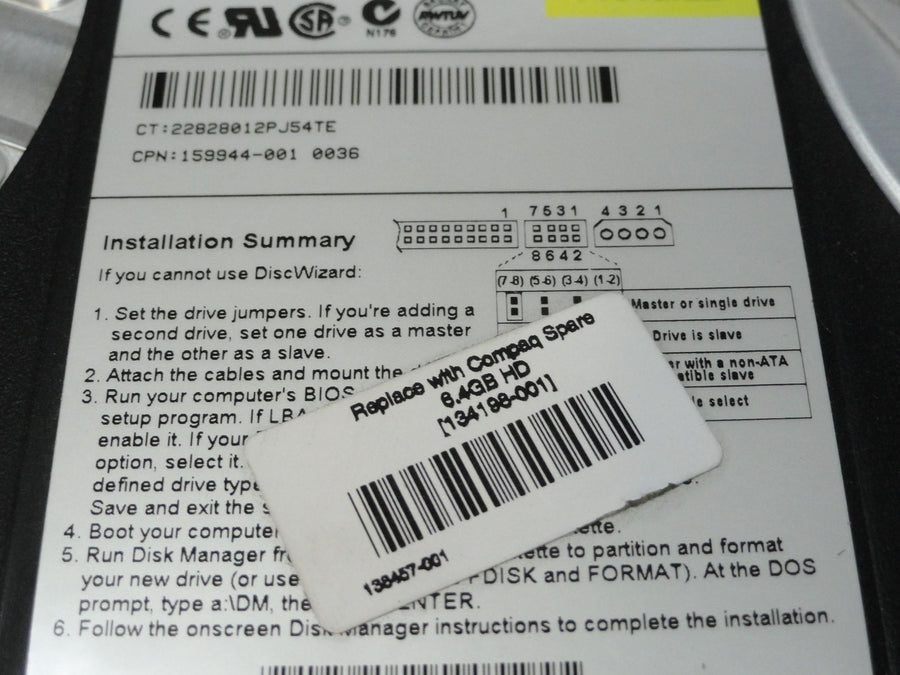 9P5005-030 - Seagate Compaq 6.4Gb IDE 5400rpm 3.5in HDD - Refurbished