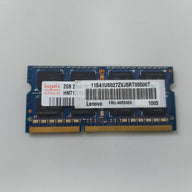 Hynix Lenovo 2GB PC3-8500 DDR3-1066MHz non-ECC Unbuffered CL7 204-Pin SoDimm ( HMT125S6TFR8C-G7 46R3326 ) REF